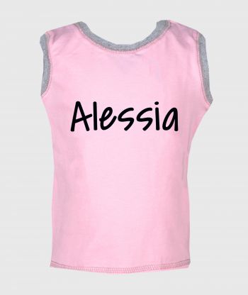 Sleeveless T-shirt Pink/Grey