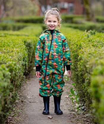 Waterproof Softshell Overall Comfy Dino World Jumpsuit