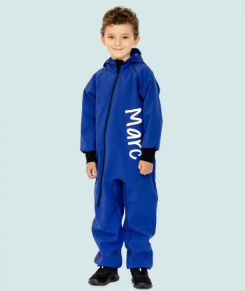Waterproof Softshell Overall Comfy Intense Blue Jumpsuit